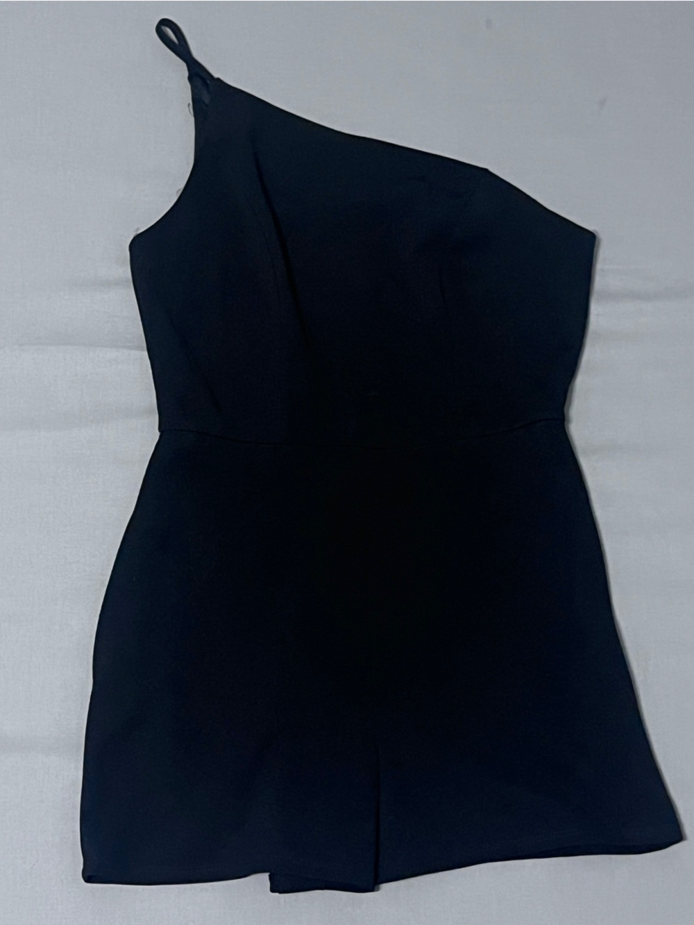Crystal Sky One-Shoulder Black Romper Size Small